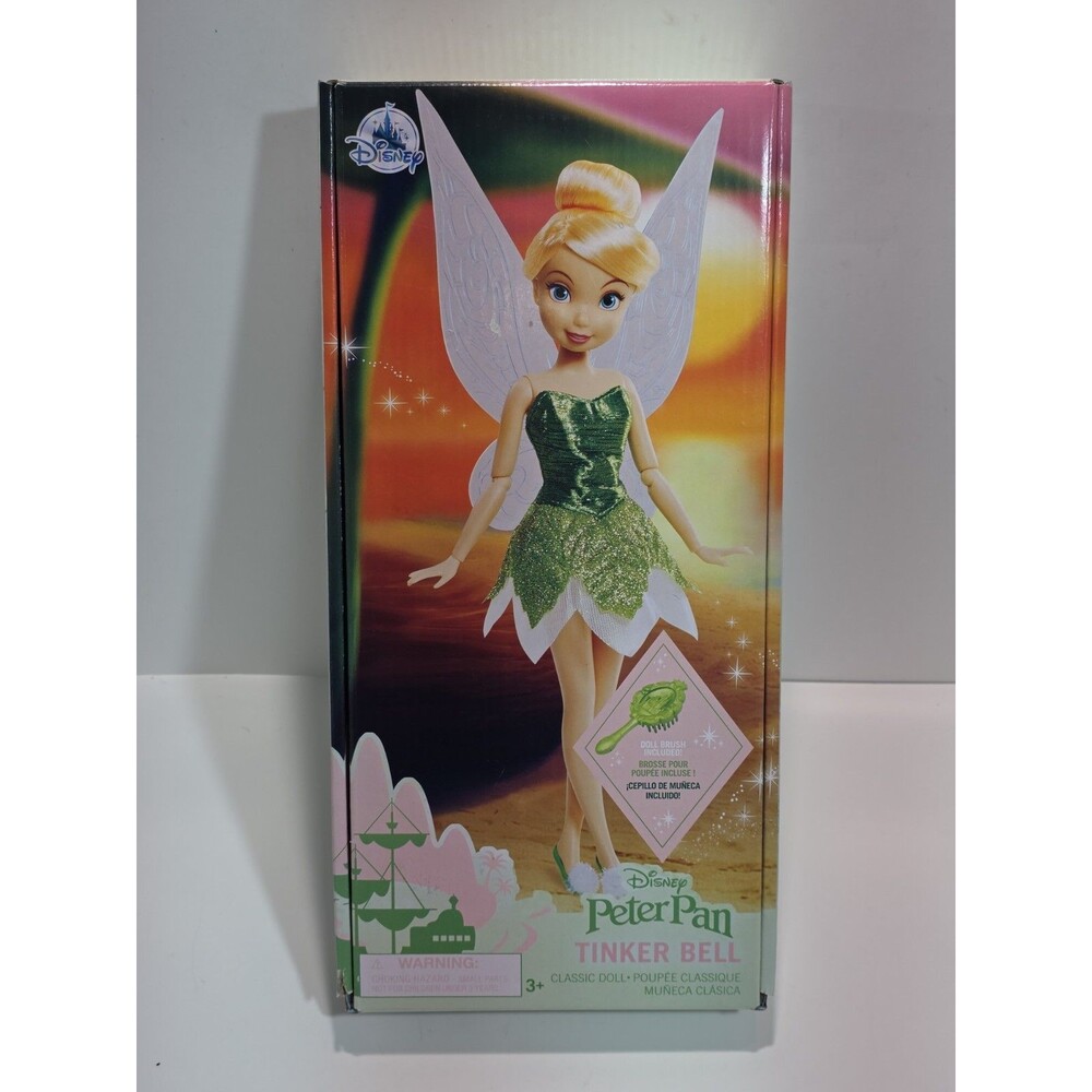 Disney Store Fairy Tinker bell Classic Doll – Peter Pan – 10'' New Open Box